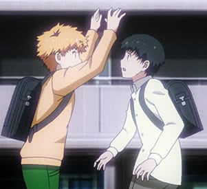 Kaneki and Hide being friendly as kids